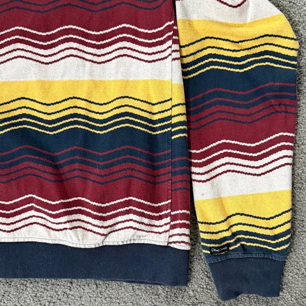 Play Cloths LIV Pullover Wavy Stripes Hoodie Men's Size L - Vint. Hip Hop Design - Picture 8 of 11